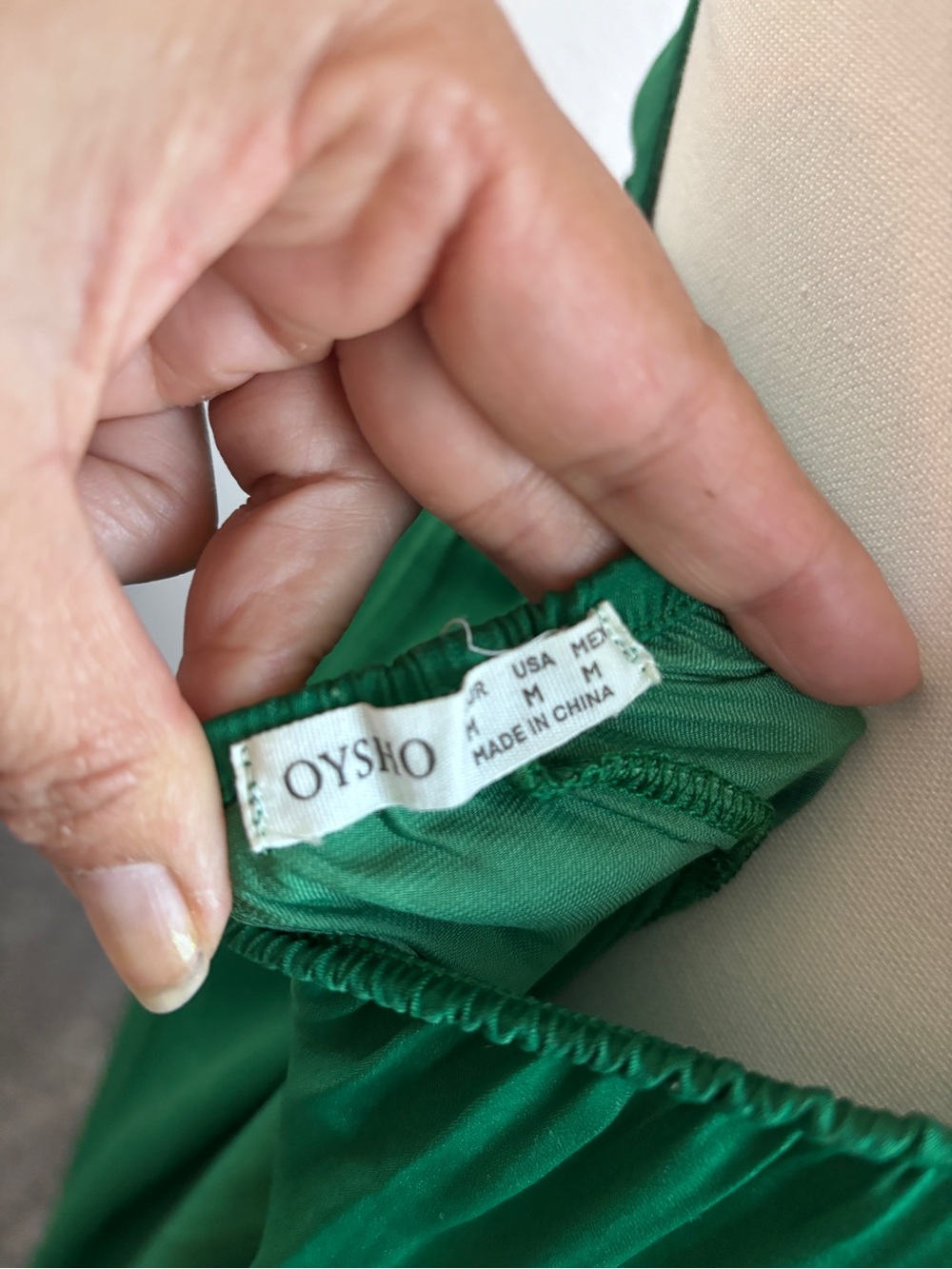 Emerald Green Tie-Waist Maxi Dress with Spaghetti Straps - Picture 5 of 5